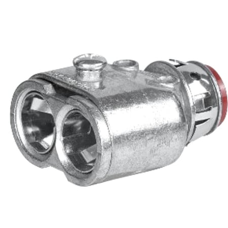 Raco AC Connector, 3/8 in, Push-In, Die Cast Zinc, Red 3838RAC