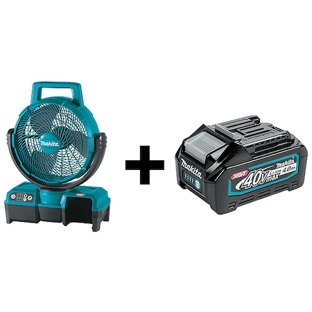 Makita Max XGT 9-1/4" Fan, 40V CF001GZ + BL4040