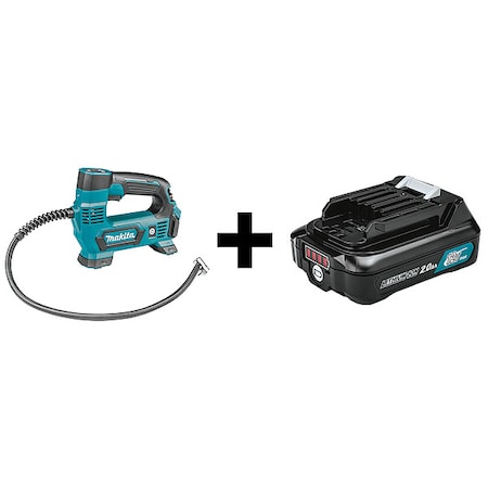 Makita Max CXT Inflator Kit, 12V MP100DZ + BL1021B