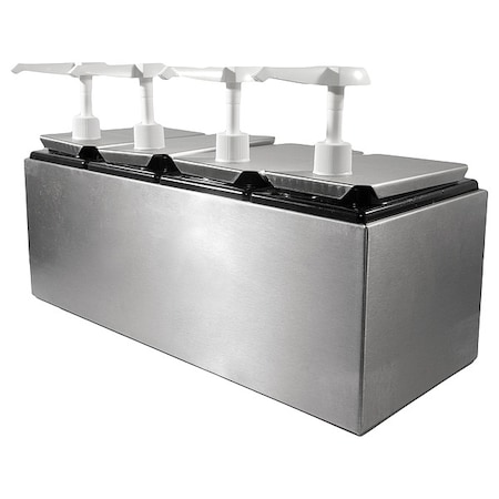 Carlisle Foodservice Topping Rail w/4ea Standard Pumps/Jars 38504