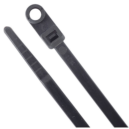 Securitie Cable Tie, 8 in L, Black, 50 lb Strength, 100 PK CTSM8-50100UVB