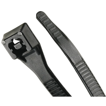 Gardner Bender Cable Tie, 11 in L, 3 in Max Bundle Dia., Black, Nylon 6/6, 50 lb Strength, 100 PK 46-311UVBFZ
