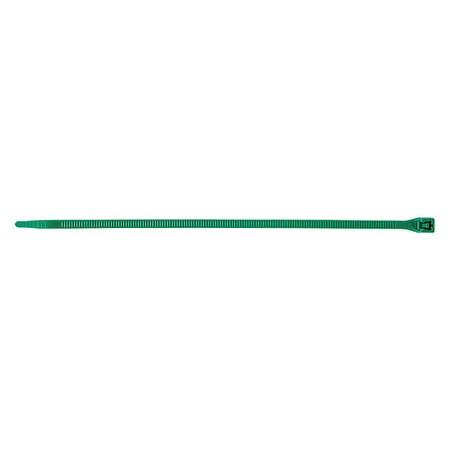 Gardner Bender Cable Tie, 8 in L, 2 in Max Bundle Dia., Green, Nylon 6/6, 75 lb Strength, 20 PK 45-308G