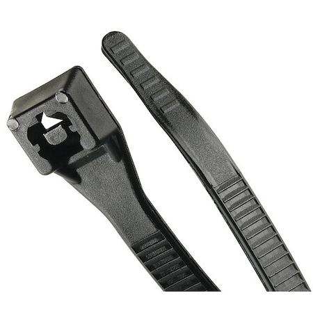 Gardner Bender Cable Tie, 8 in L, 2 in Max Bundle Dia., Black, Nylon 6/6, 50 lb Strength, 20 PK 45-308UVBFZ