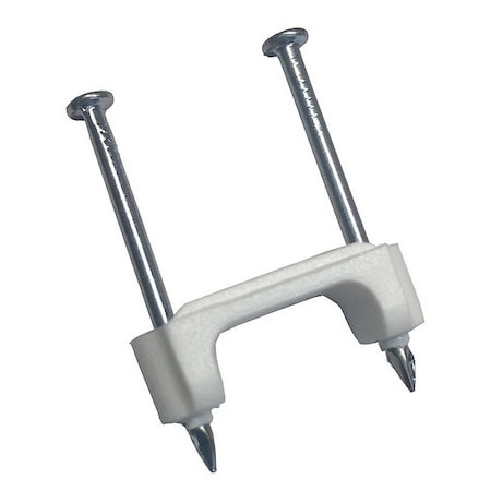 Gardner Bender Cable Staple, Plastic NM, White, 1/2", PK225 PS-225J
