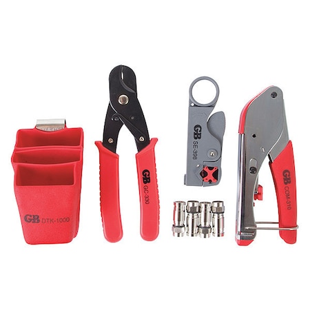 Gardner Bender Coax Installation Kit, Carry Case, 8 Pc DTK-1000