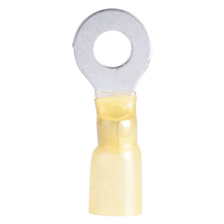 Gardner Bender Heat Shrink Ring Terminal, 2.5:1 I.D. Shrink Ratio, Yellow, 3 PK AMT-108
