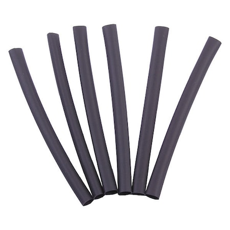 Gardner Bender Heat Shrink Tube, Thin Wall, 2:1 I.D. Shrink Ratio, Black, 4 in, 6 PK HST-250