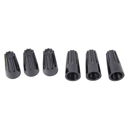 Gardner Bender Twist-On Wire Connector, 14 AWG Max, Black, 10000 PK 27-003