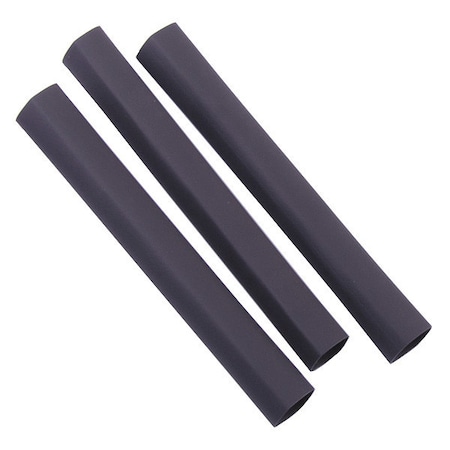 Gardner Bender Heat Shrink Tube, Thin Wall, 2:1 I.D. Shrink Ratio, Black, 4 in, 3 PK HST-375