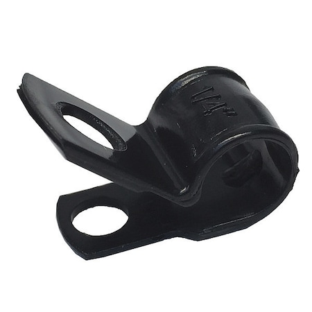 Gardner Bender Cable Clamp, Plastic, 1/4 in Bundle Dia., Black, 18 PK PPC-1525UVB