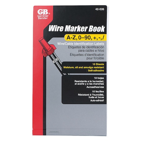 Gardner Bender Wire Markers (A-Z, 1-90, Symbols) 42-035 | Zoro