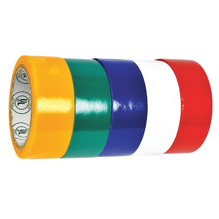 Gardner Bender Electrical Tape, 3/4"x12ft, Assorted Color GTPR-575