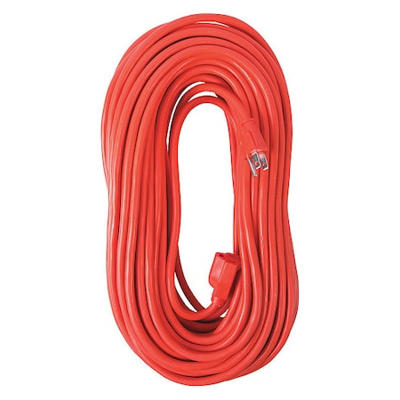 Bergen Industries SJTW Extension Cord, 14 AWG, Outdoor, 14/3, 1 Outlets, Orange, Vinyl, 100 ft OC100143
