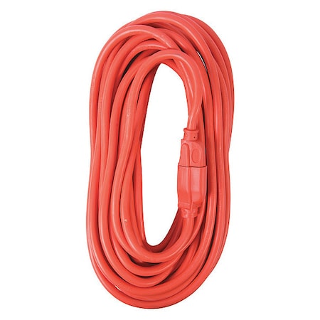 Bergen Industries SJTW Extension Cord, 14 AWG, Outdoor, 14/3, 1 Outlets, Orange, Vinyl, 50 ft OC50143