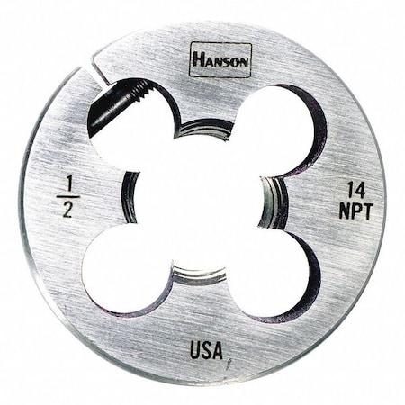 Irwin Round Adjustable Die, Threat Sz:No 1/2"-14 4305