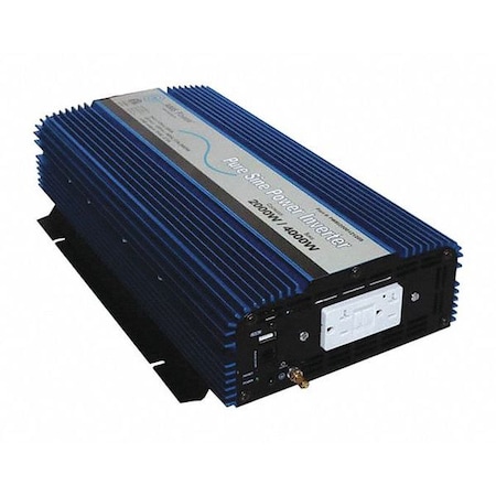 Aims Power Power Inverter, Pure Sine, 4,000 W Peak, 2,000 W Continuous, 2 Outlets PWRI200012120S