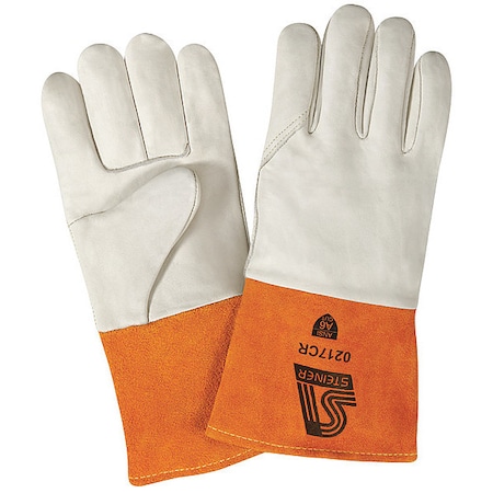 Steiner Cut Resistant Welding Gloves, Gauntlet Cuff, Wing Thumb, Premium Cowhide, 2XL, 1 PR 0217CR-2X