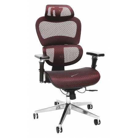 Ofm Office Chairs, 17.24" Height, 4-Way Adjustable, Burgundy 540-BURG