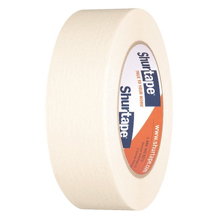 Shurtape Masking Tape, 4.598IN W x 4.598IN L, 4.8 mil Thick, Natural, 24 PK CP 106
