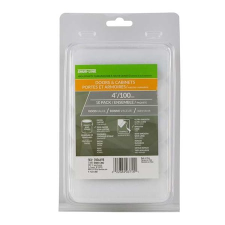 Shur-Line 4" Mini Paint Roller Cover, No Nap Nap, Foam 2006698