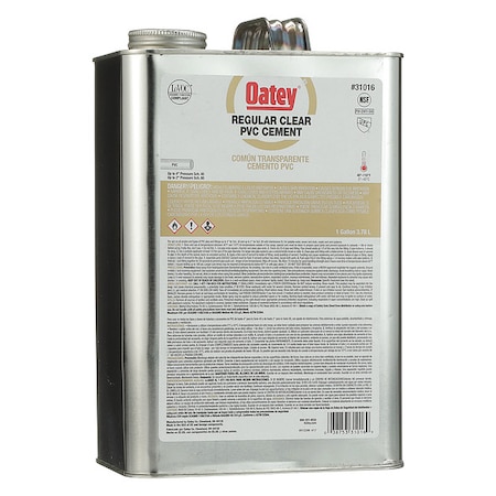 Oatey PVC Cement, Clear, 128 oz. 31016