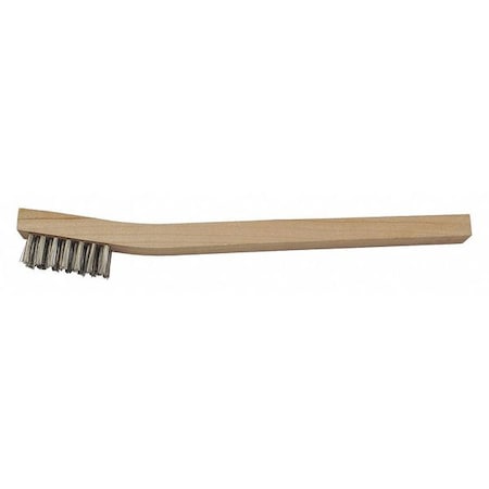 Michigan Brush 5/8 in W Scratch Brush, Stiff, 1 1/2 in L Brush, Gray, Wood, 7 3/4 in L Overall 30SSG-12