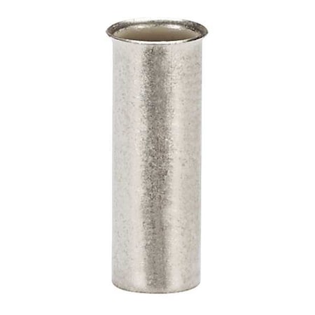 Panduit Ferrule, 8 AWG, Non-Insul, 19/32in., PK500 F83-15-D