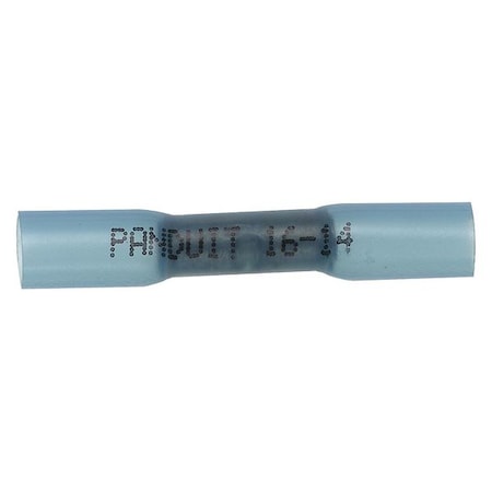 Panduit Butt Splice Wire Connector, 14 AWG Max, Blue, Polyolefin Insulation, 600 V, 25 PK BSH14-Q
