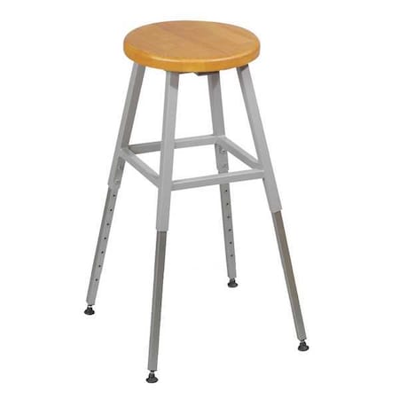 Mooreco Round Stool, No Backrest, 18-1/2 to 29 in. 34419R