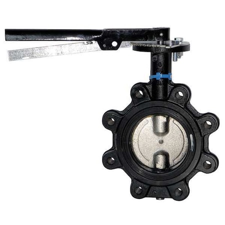 Milwaukee Valve Butterfly Valve, Lug, 2-1/2In, Ductile Iron UPML233E 2-1/2