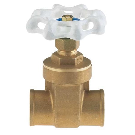 Milwaukee Valve Gate Valve, 1/2 In., Solder, Low Lead Brass UP668 1/2"