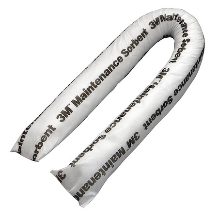 3M Absorbent Boom, Chemical, 4 ft. L, PK12 P-200