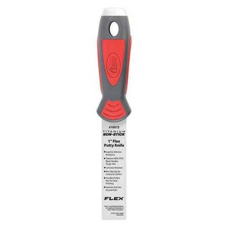 Clauss Putty Knife, Flexible, 1", Titanium 18812