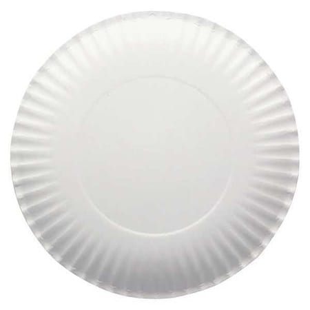 Zoro Select Paper, Plate, Round, 9", White, PK1000 13109