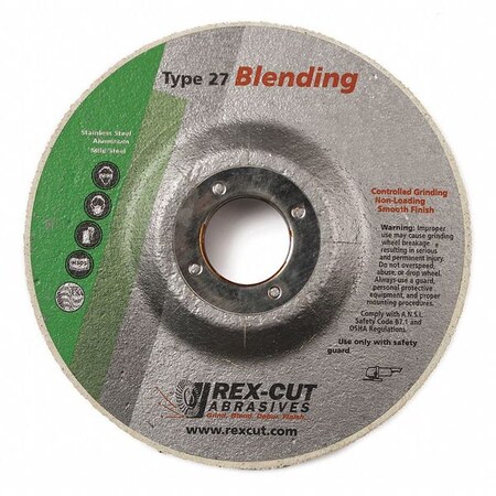 Rex Cut Depressed Center Wheel, 1/4" Thick, Aluminum Oxide 250044