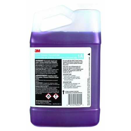 3M Liquid Glass Cleaner, 1.9L, Blue, Fragrance Free, Jug 1A