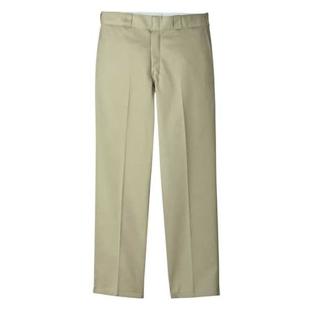 Dickies Men's Flex Work Pants, L/XL, Tan, 65% Polyester/35% Cotton P874KH 34 32