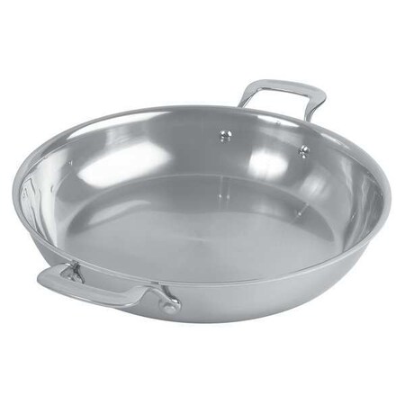 Brigade Plus Gratin Paella Pan, 4 qt, Silver 8456-60/30