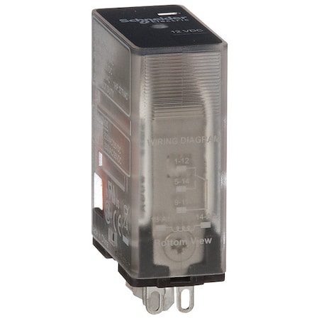 Schneider Electric Socket, General Purpose Relay, Square, 15 A, 5 Pins, Faston Connector 781XAXRC-12D