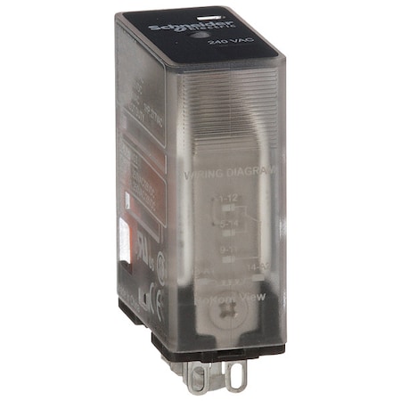 Schneider Electric Socket, General Purpose Relay, Square, 15 A, 5, Faston Connector 781XAXRC-240A