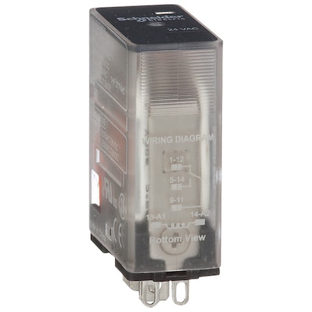 Schneider Electric Socket, General Purpose Relay, Square, 15 A, 5 Pins, Faston Connector 781XAXRC-24A