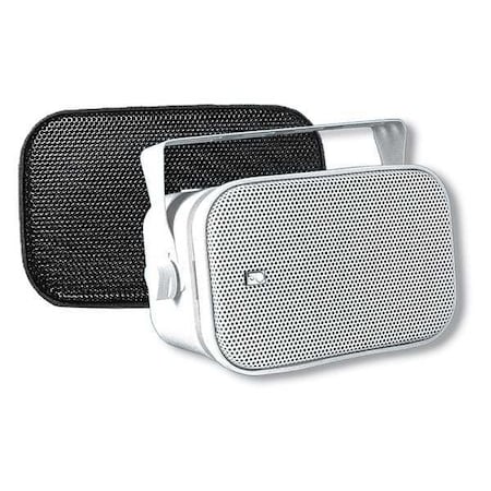 Poly-Planar Outdoor Box Speakers, Black, 5in.D, 50W, PR MA800-B