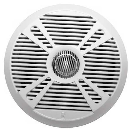 Poly-Planar Outdoor Speakers, White/Graphite, 3in.D, PR MA7065
