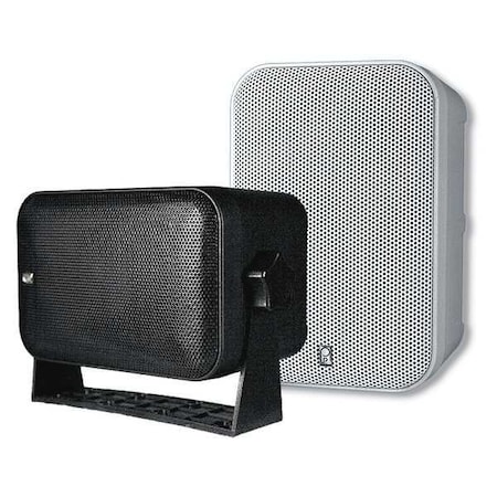 Poly-Planar Outdoor Box Speakers, Black, 5-1/2in.D, PR MA9060-B