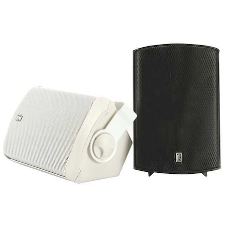 Poly-Planar Outdoor Box Speakers, Black, 4-3/4in.D, PR MA7500-B