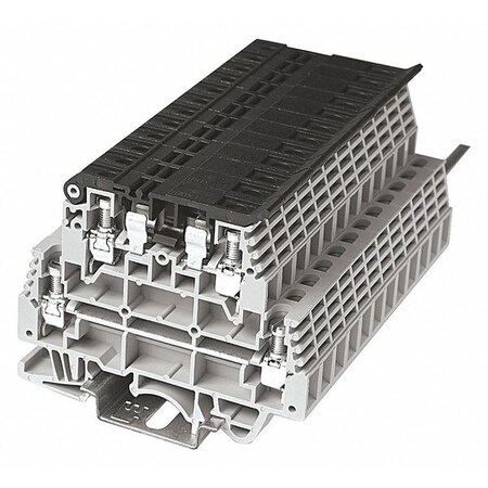 Eaton Bussmann Terminal Block, 16A, 300V, Gray, PK25 F520DDST-GY