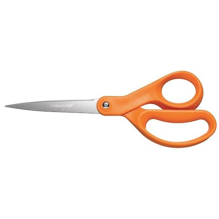 FISKARS Scissors, 8 In L, Orange, Ambidextrous 34527797J