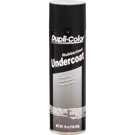 Dupli-Color Rubberized Undercoating, Black, Rubberized, Solvent, 16 oz EUC101A00