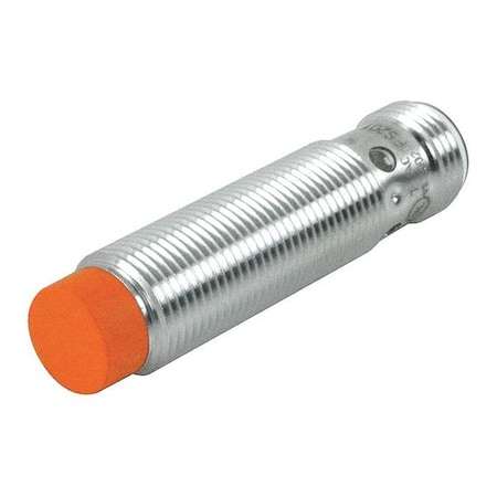 Ifm Cylindrical, Inductive Proximity Sensor, 12 mm Dia., Brass, M12, 2 Wires, Unshielded IFS201
